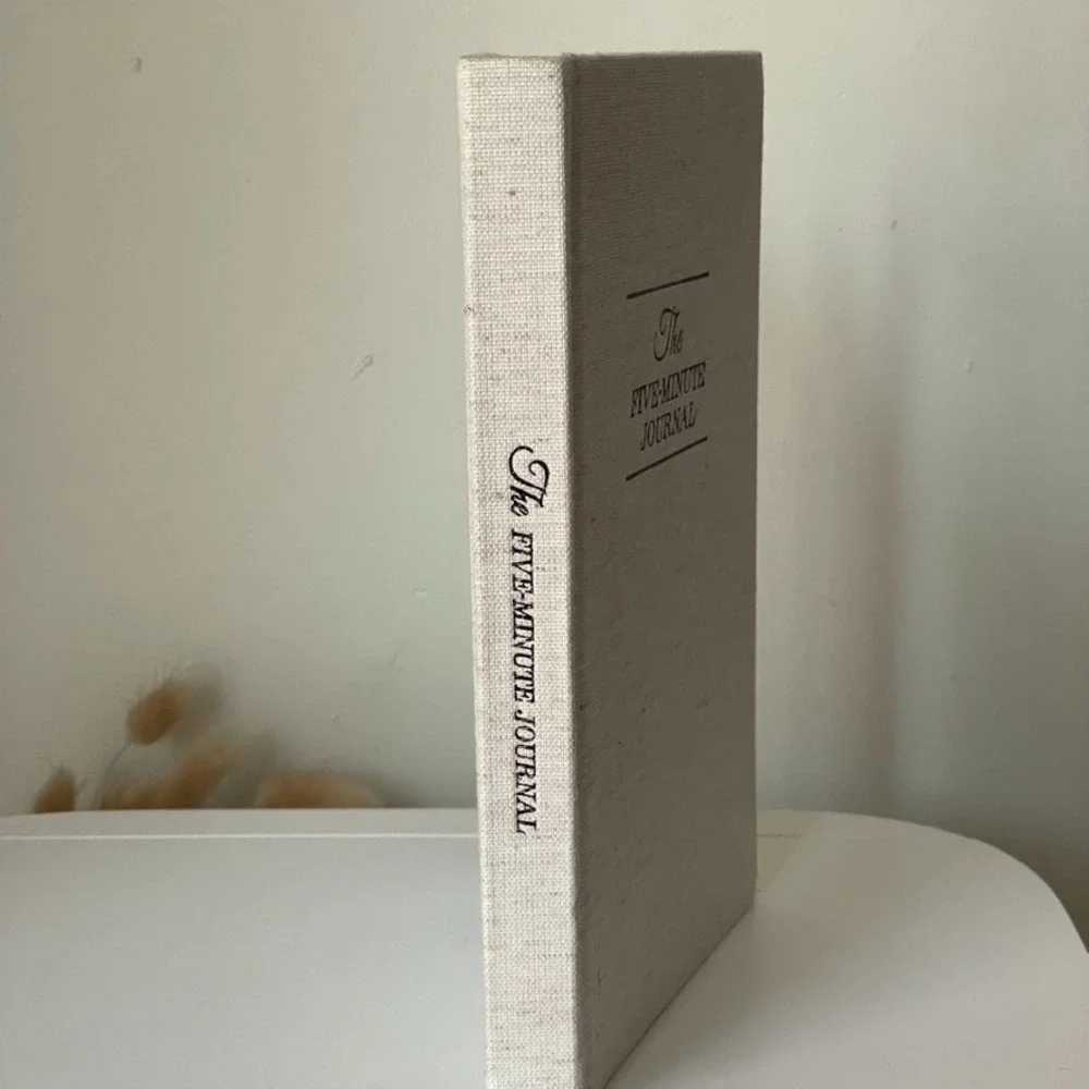 The Five Minute Journal Linen Hardcover Gratitude Wellness Journal Unused